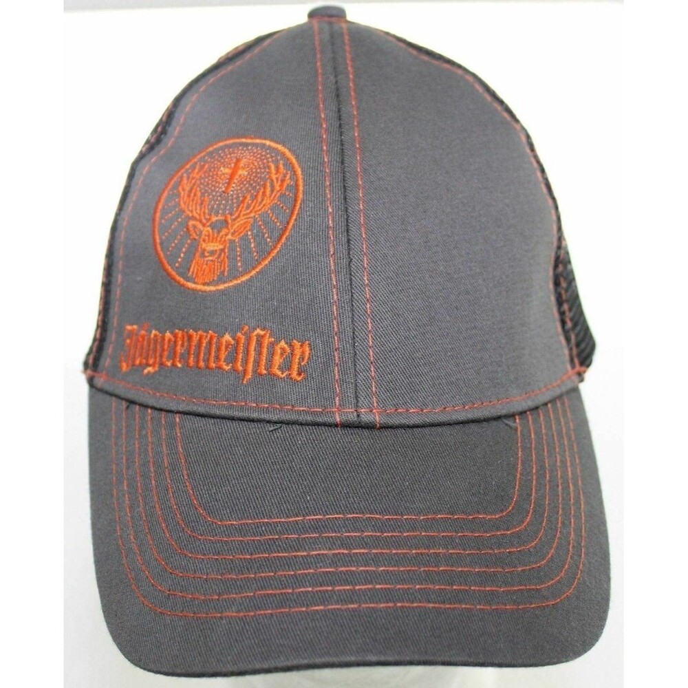 Jagermeister Orange & Black  Mesh Snapback Ball Cap/Trucker Hat